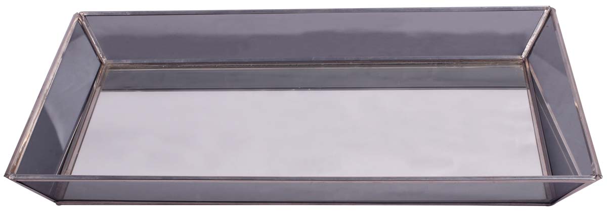 Buy in Bulk Wholesale Rectangle Shaped Catchall Tray - Handmade in Glass & Steel - Holders & Organizers - Home/Office Decor